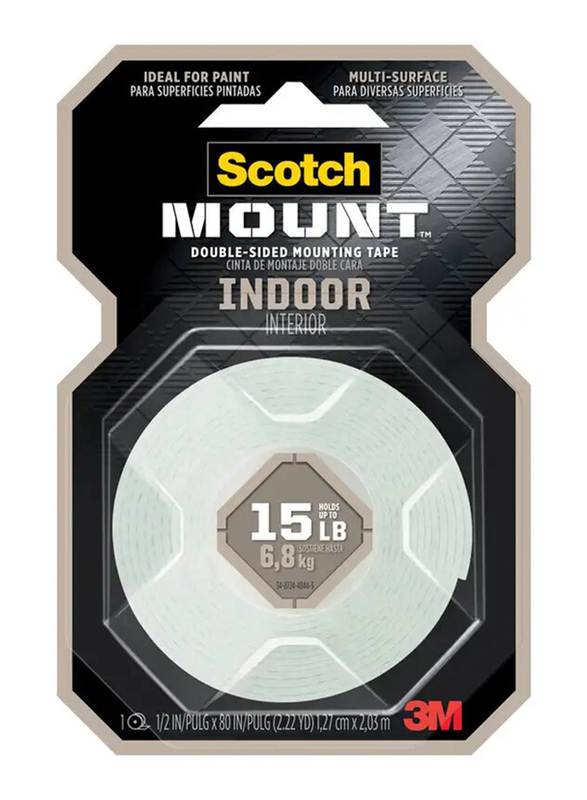 3M 127mm x 2.03m Mounting Double Sided Tape, Black