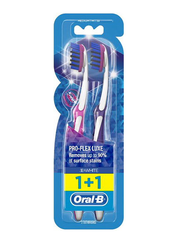 

Oral B Oral-B 3D White Luxe Pro-Flex Toothbrush - Medium - 2 Pieces