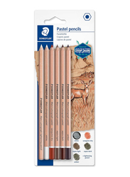 Staedtler 6-Pieces Mars Lumograph Pastel 100P Design Journey Blister Pastel Pencils, Assorted