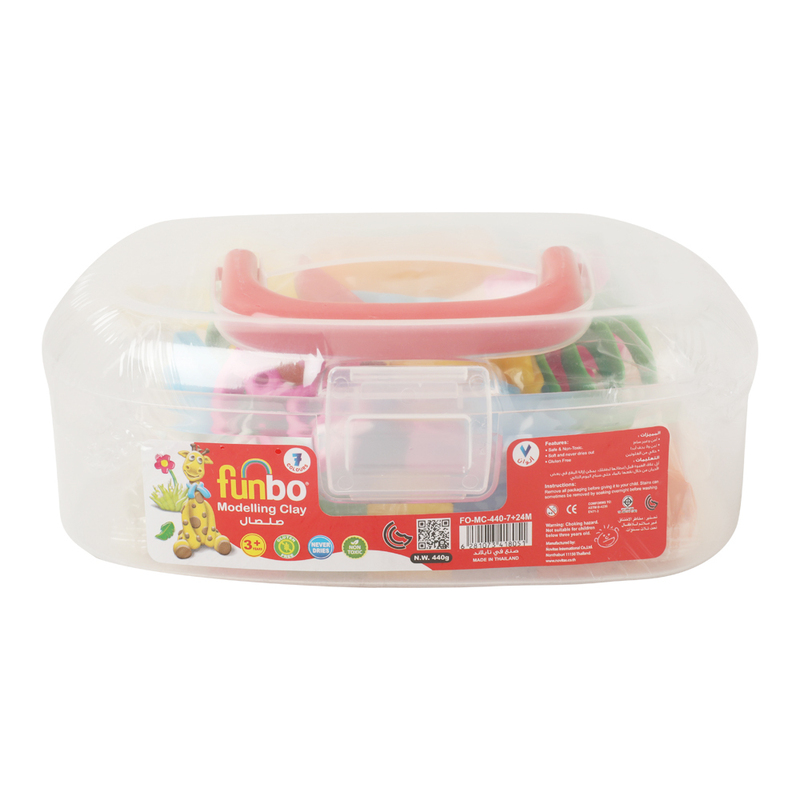 Funbo 7 Colours Modelling Clay, 440g, Multicolour