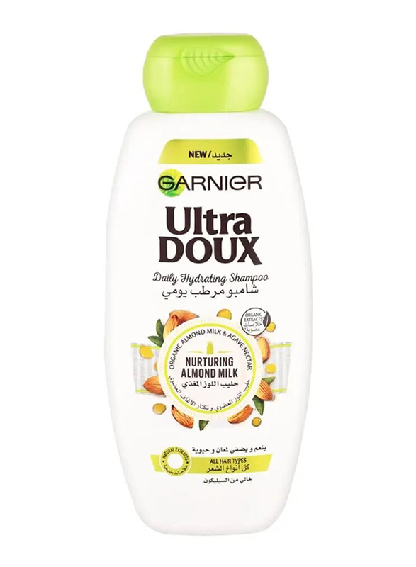 Garnier Ultra Doux Hydrating Shampoo with Almond Milk & Agave Nectar - 400 ml