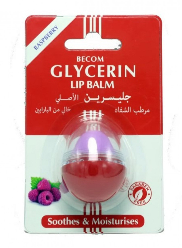 Bebecom Glycerine Lip Balm, 10gm, Raspberry, Red