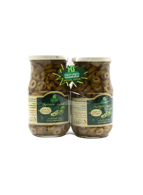 

Halwani Sliced Green Olives - 2 x 325g
