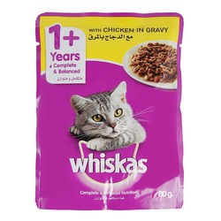 Whiskas Chicken in Gravy Adult Cat Wet Food - 80g