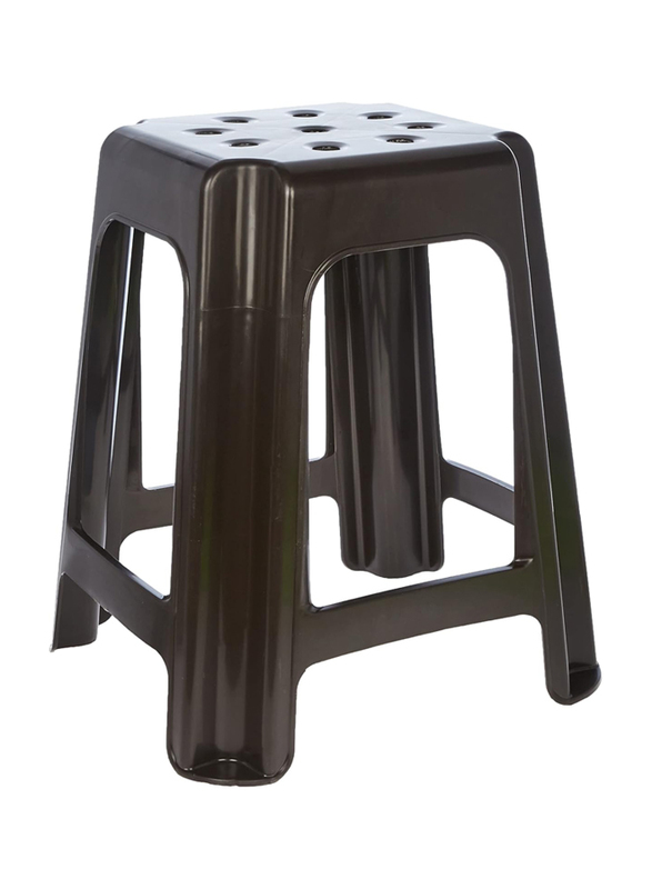 Cosmoplast Square High Stool Chair, Black