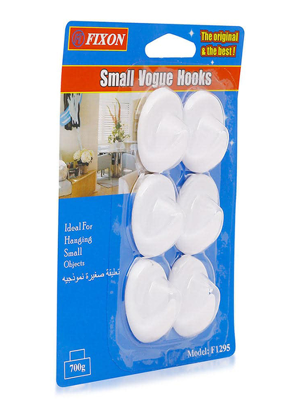 Fixon Small Vogue Hooks, 6 Pieces