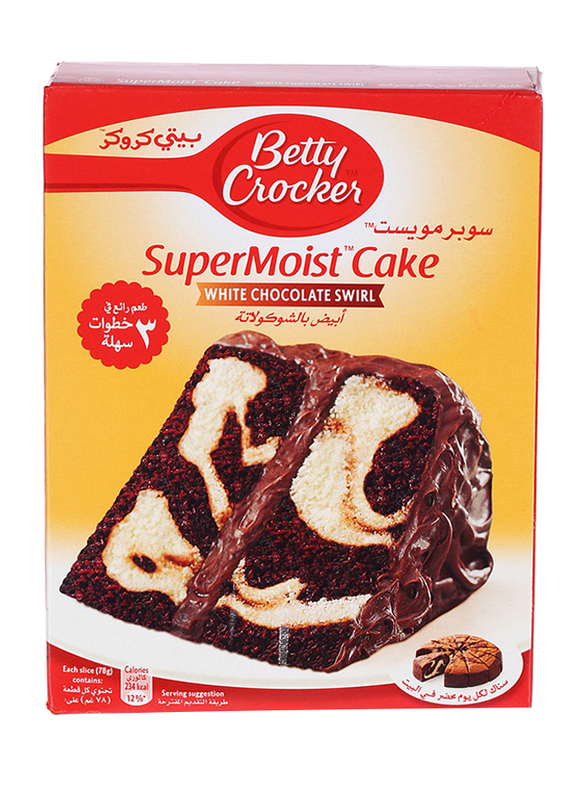 Betty Crocker Super Moist White Chocolate Swirl Cake Mix, 500g