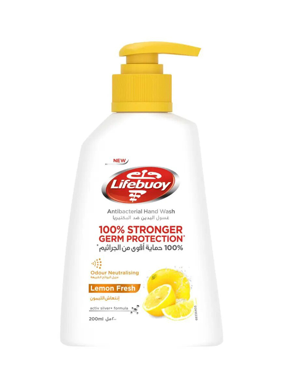 Lifebuoy Super Fast Germ Protection Liquid Hand Soap - Lemon Fresh - 200ml