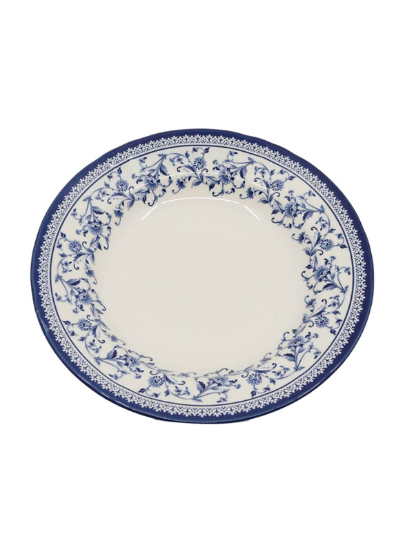 

Claytan 24Cm Aster Soup Plate, White/Blue