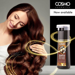 Cosmo Natural & Healthy Dark Brown VIP Hair Colour Shampoo, 180ml