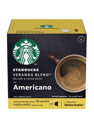 Starbucks Veranda Blend by NESCAFE DOLCE GUSTO Blonde Roast Coffee Pods, 12 x 102g