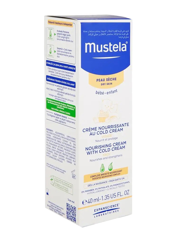 Mustela Nourishing Face Cream with Cold Cream, 40ml