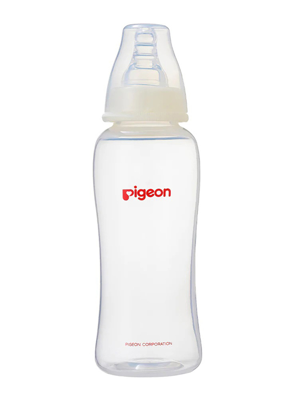 Pigeon Flexible PP Bottle, 250ml, 4+ Months, Clear