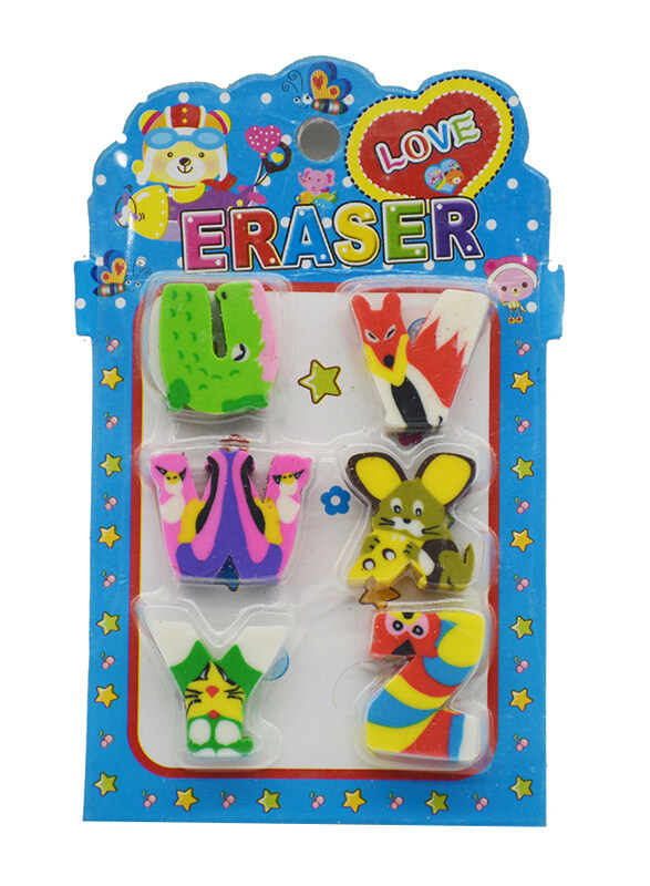 

Love Eraser, 6 Pieces, Multicolour