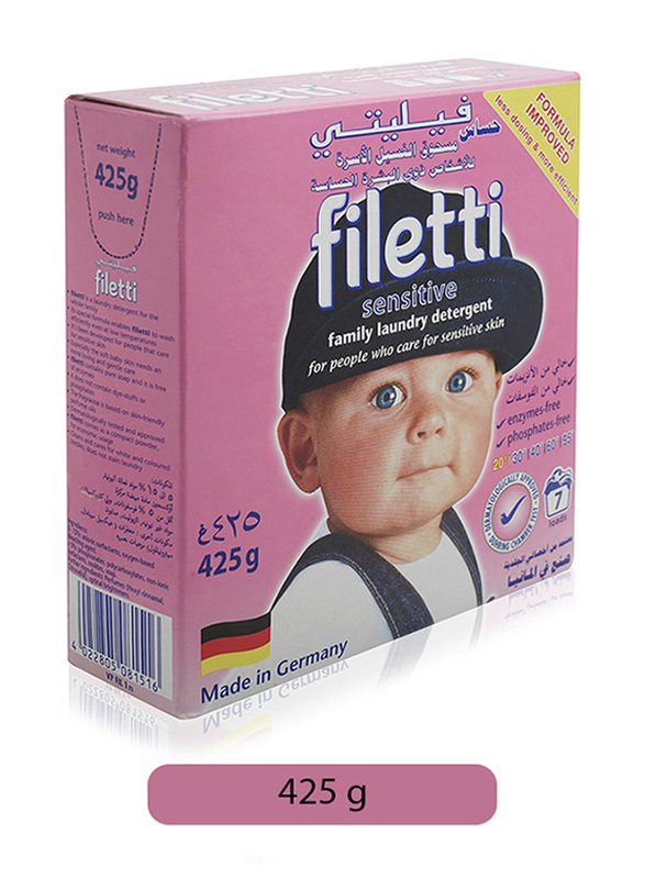 Filetti Sensitive Family Laundry Detergent for Kids, 425gm