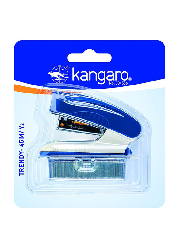 

Kangaro Trendy Stapler & Staples Set, 45M/Y2, Blue