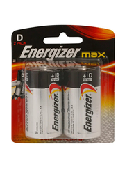 Energizer Max +powerseal Alkaline D Battery, 2 Pieces