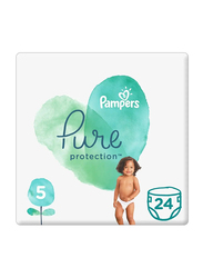 Pampers Pure Protection Diapers, Size 5, +11kg - 24 Count