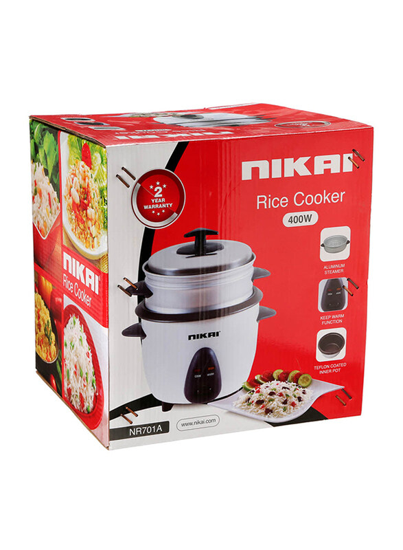 

Nikai NR701A 1.0L Rice Cooker, White