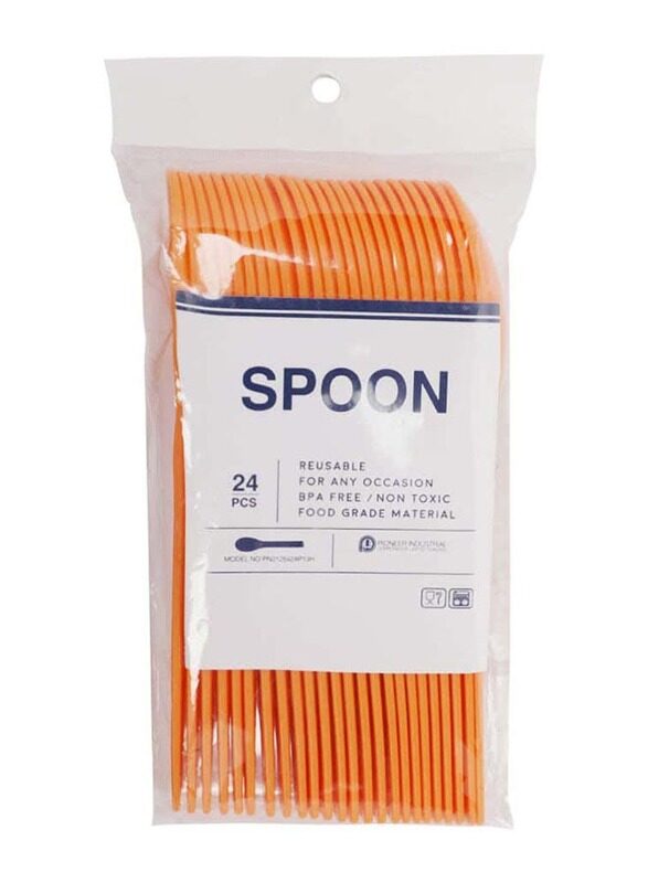 

Generic Reusable Spoon, 24 Pieces, Orange