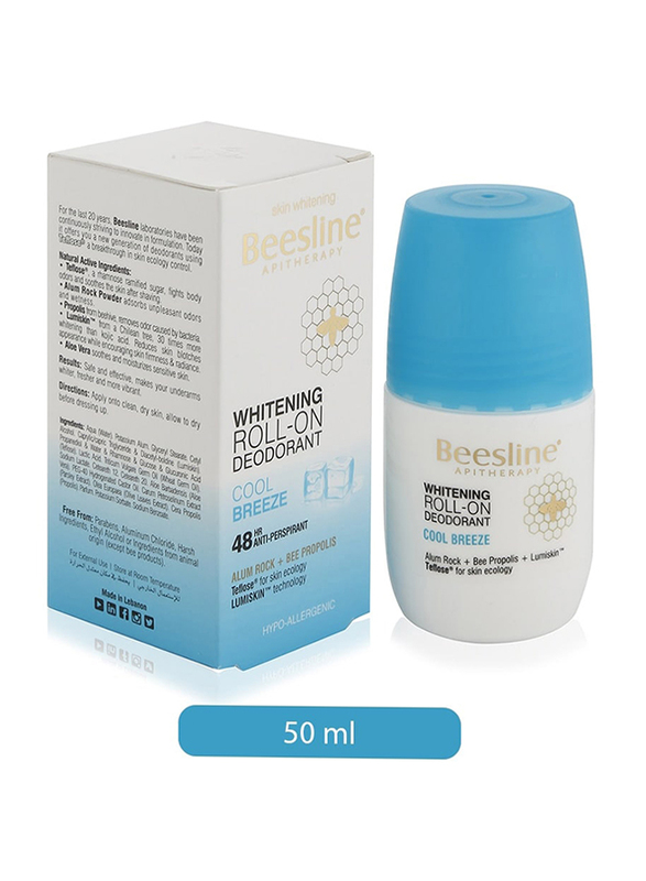 Beesline Whitening Cool Breeze Roll-On Deodorant, 50ml