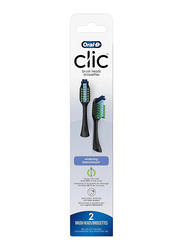 Oral B Head Clic Replacement Toothbrush, Black, 2 Piece