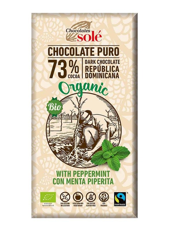 

Chocolates Sole Organic Dark Chocolate with Peppermint, 100g