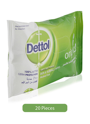 Dettol Anti-Bacterial Skin & Surface Wipes, 20 Pieces