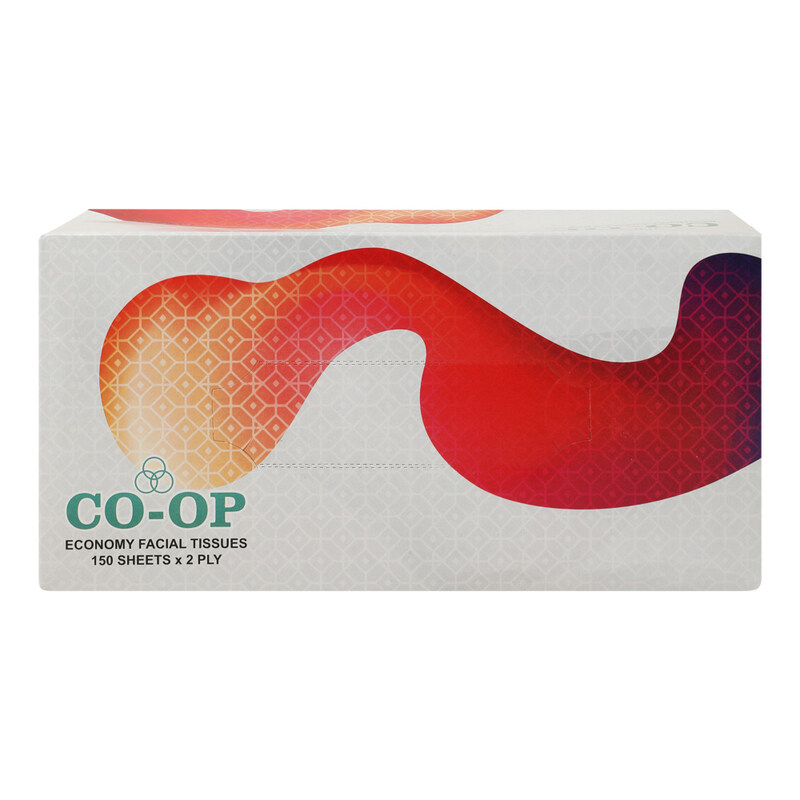 

CO-OP Economy Facial Tissues, 150 Sheets x 2 Ply