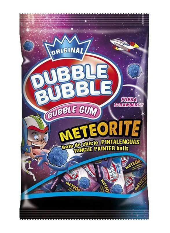 Dubble Bubble Meteorite Tongue Painter Gum Balls Bag, 96g