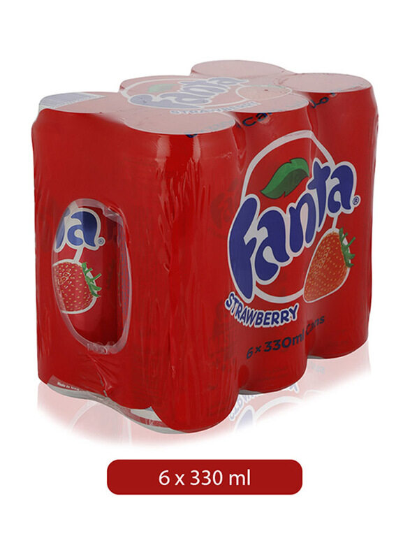 

Fanta Strawberry Flavor Carbonated Soft Drink - 6 x 330ml