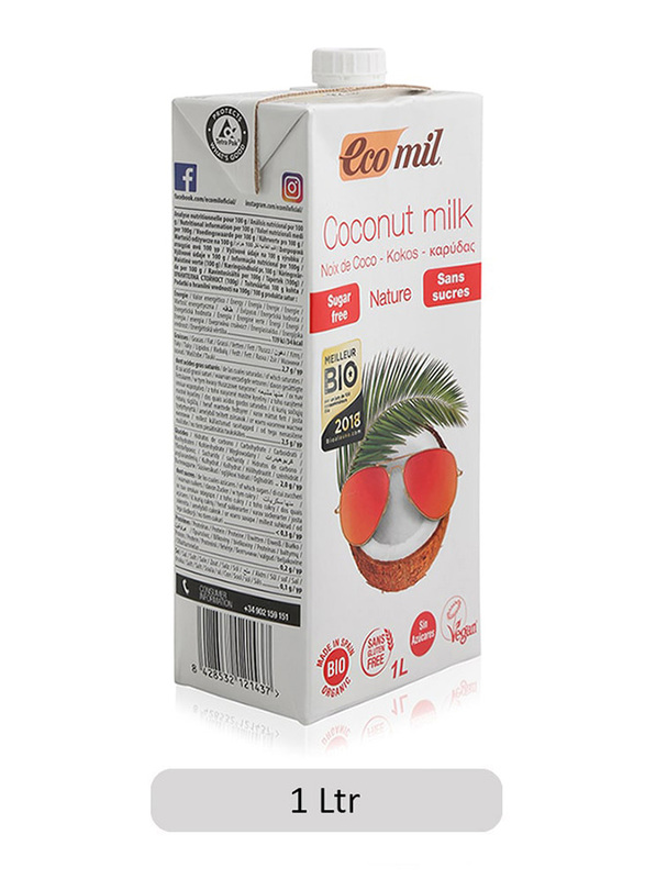 Ecomil Sugar Free Coconut Milk, 1 Liter