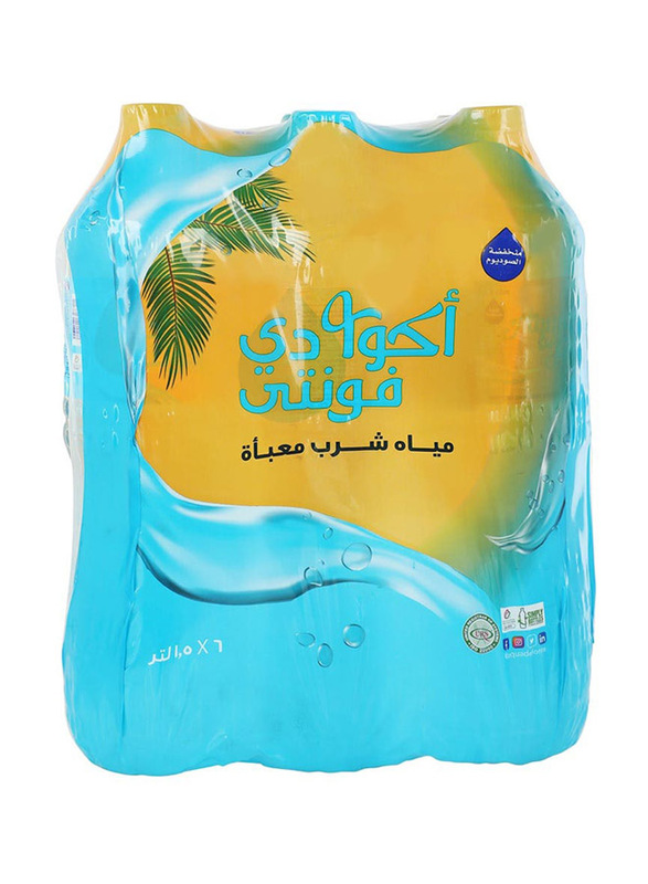 Aqua De Fonte Bottled Drinking Water, 6 x 1.5 Liters