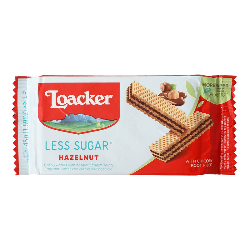 

Loacker Less Sugar Hazenut Waffle, 45g