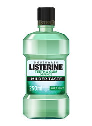 Listerine Milder Taste Soft Mint Teeth & Gum Defence Mouthwash, 250ml