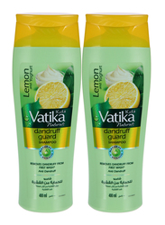 Dabur Vatika Dandruff Guard Shampoo for All Hair Types, 400ml, 2 Pieces