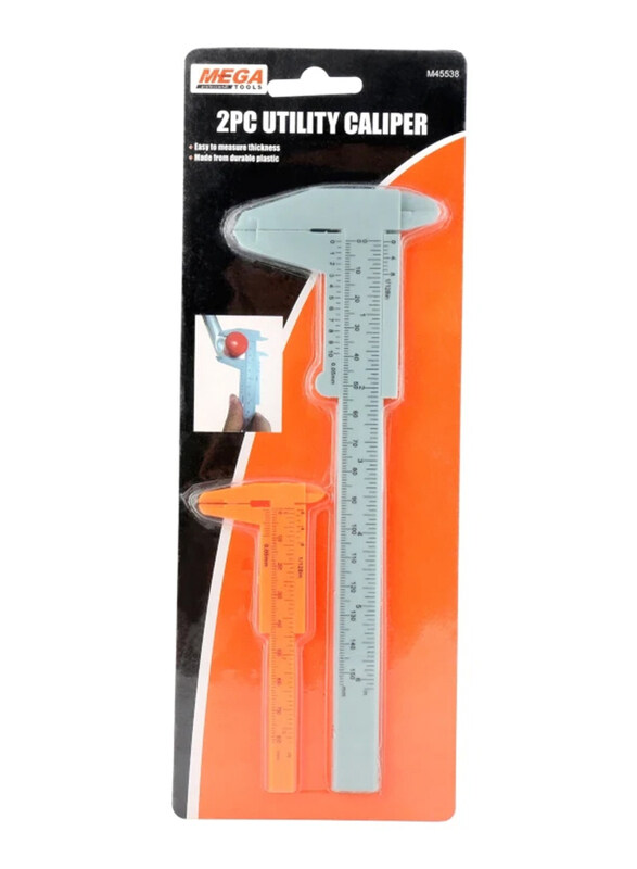 

Mega 2 Piece Utility Caliper, Silver/Orange
