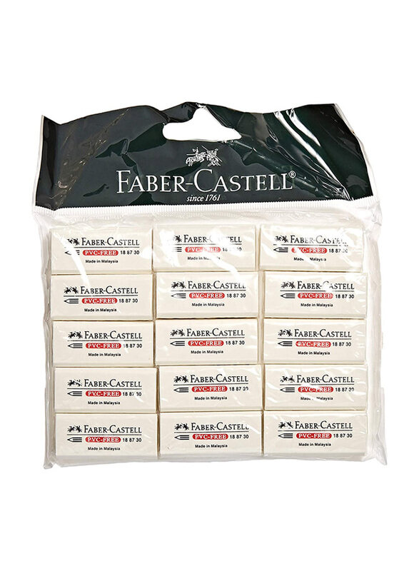 

Faber-Castell 15-Piece Excellent Dust Free Erasers Set, White