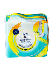 Lil-Lets Normal Ultra Fresh Lock Sanitary Pads, 14 Pieces