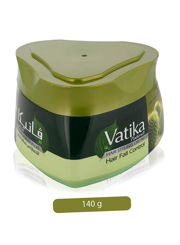 Vatika Olive Cactus and Henna Hairfall Control Styling Hair Cream for Damaged Hair, 140ml