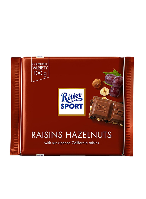 Ritter Sport Raisins & Hazelnuts Chocolate - 100g