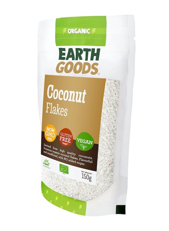 Earth Goods Organic Coconut Flakes, 150g