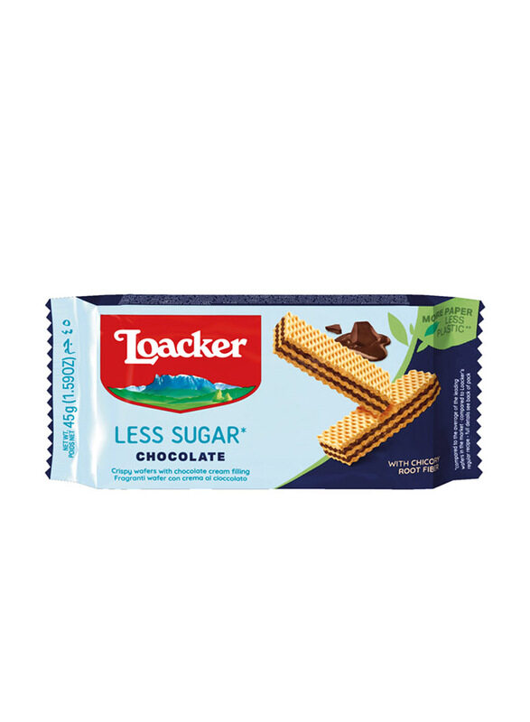 

Loacker Quadratini Wafers Less Sugar Chocolate, 45g