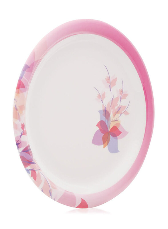 

Hoover Hoveer Autumn 27cm Ceramic Round Soup Plate, Pink/Off White