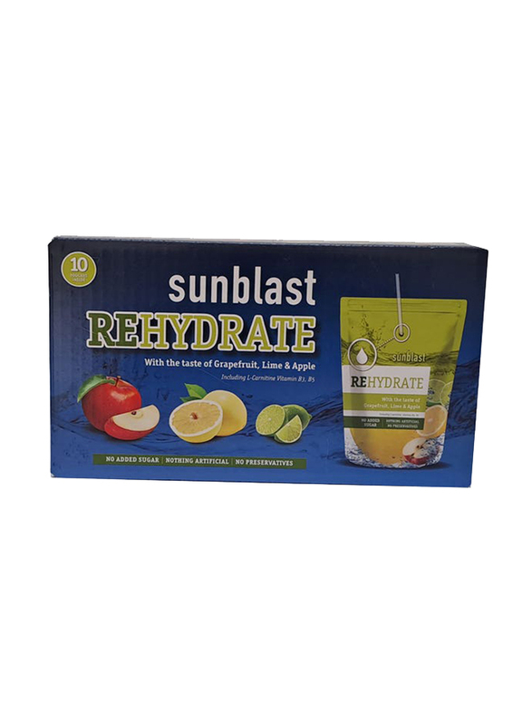 Sunblast Rehydrate Grapefruit lime & Apple, 10 x 200ml