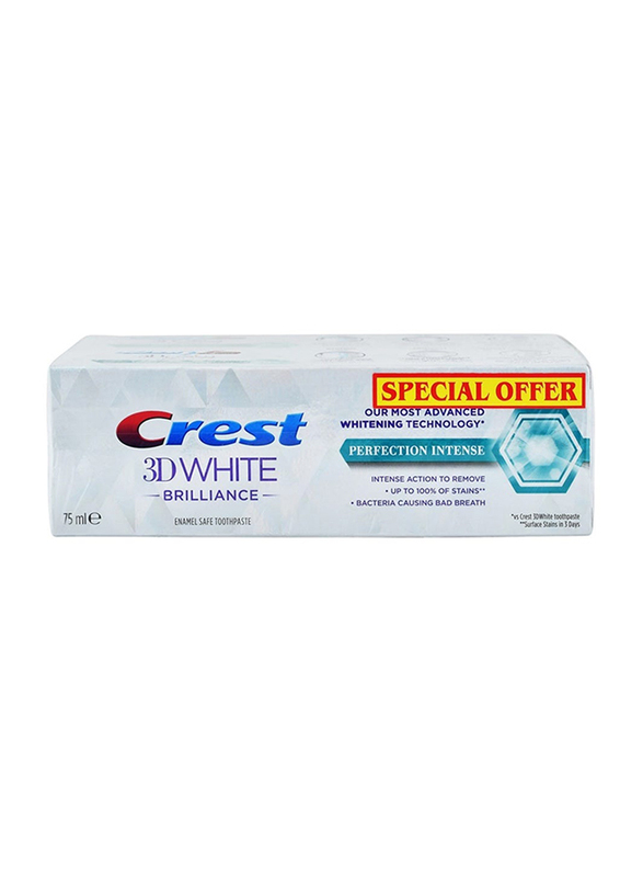 Crest 3D White Brilliance Perfection Intense Toothpaste - 2 x 75 ml