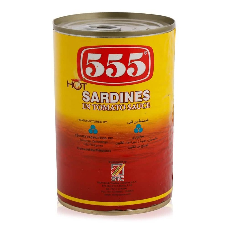 555 Hot Tomato Sauce Sardines, 425g