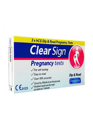 Pasante Clear Sign Dip & Read Pregnancy Test Kit, 3 Pieces