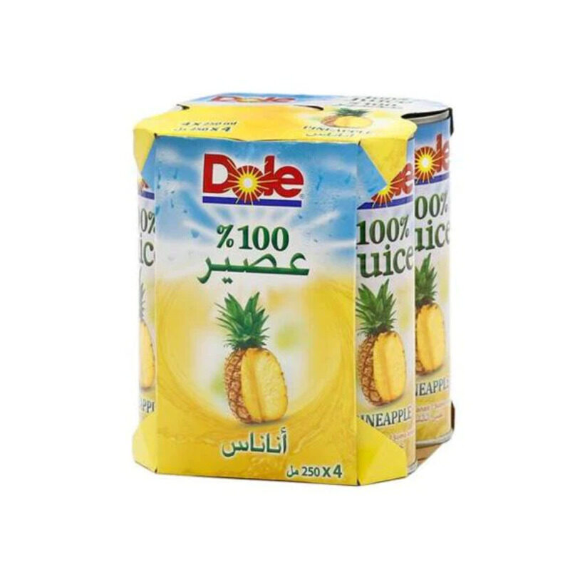 

Dole 100% Pineapple Juice - 4 x 250ml