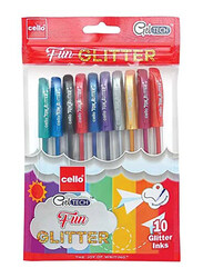 Cello Fun Glitter Pen, 10 Pieces, Multicolour